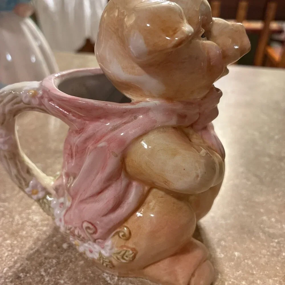 Pigsville Pig Creamer 1993 Ceramic 5x4 Inch FM 1384 Vintage